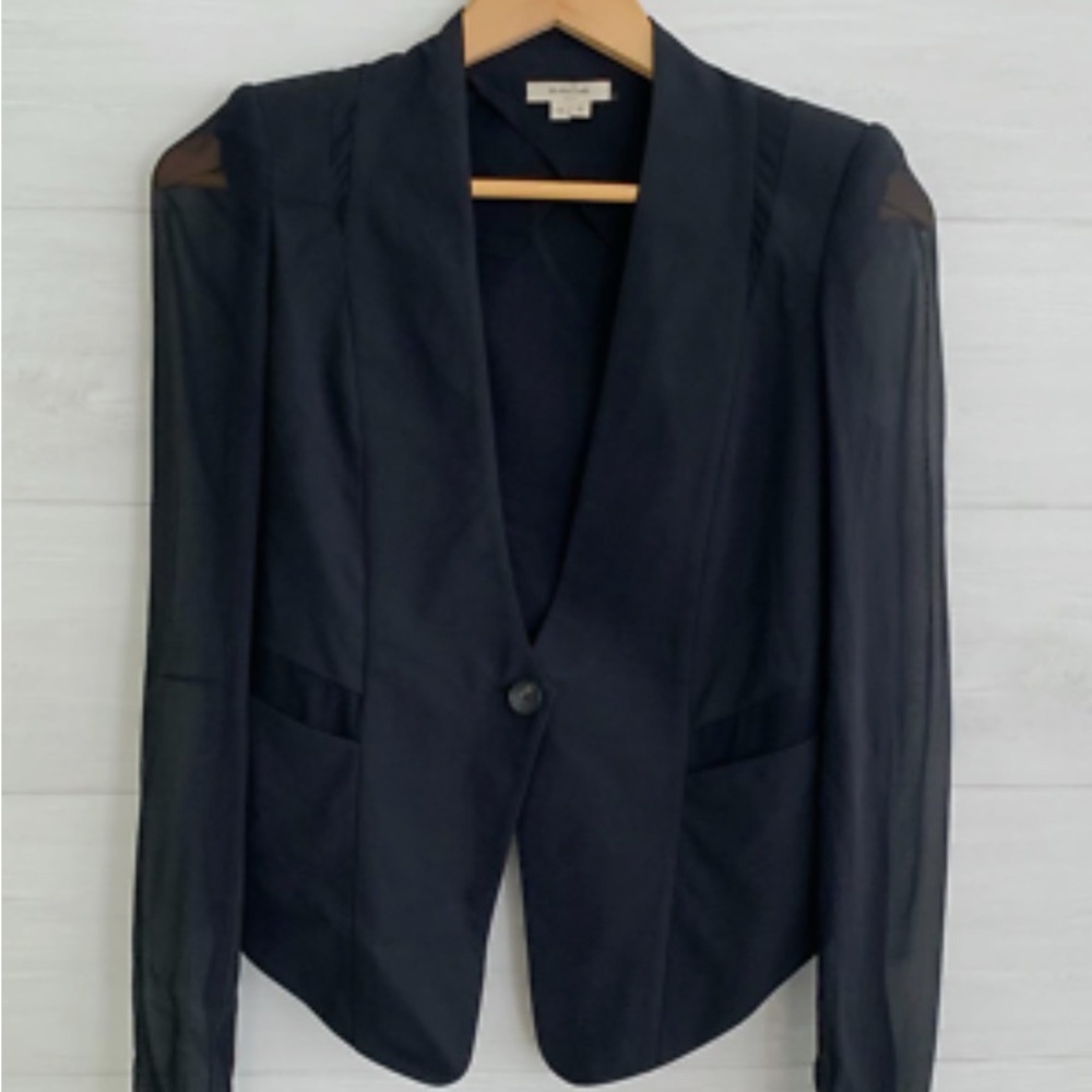 Helmut Lang Black Tailored Blazer with Notched Lapels